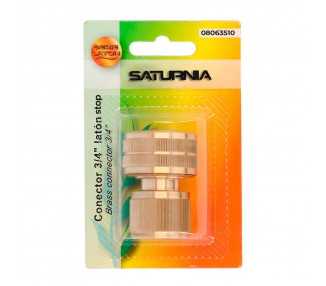 Conector Manguera Con Función STOP Fabricado en Laton  3/4" Hembra, Adaptador Grifo, Conector Grifo A Conector Rapido