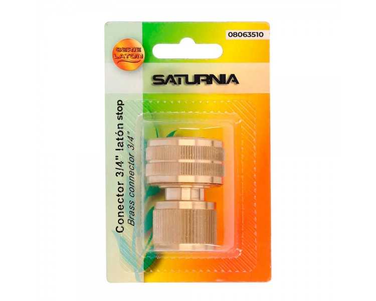 Conector Manguera Con Función STOP Fabricado en Laton  3/4" Hembra, Adaptador Grifo, Conector Grifo A Conector Rapido