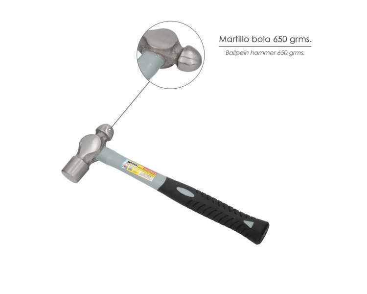 Martillo Bola 650 Gramos Mango Fibra Vidrio