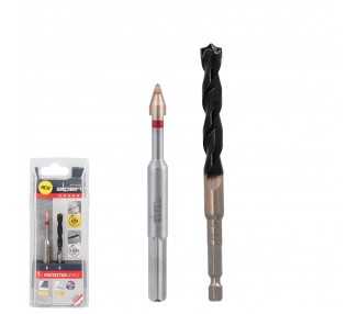 Broca Alpen Materiales Porcelanicos Muy Duros Ø 6 mm. Kit 2 brocas. Sin Refrigeración,