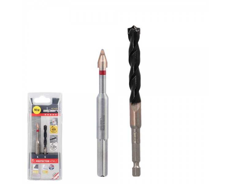 Broca Alpen Materiales Porcelanicos Muy Duros Ø 6 mm. Kit 2 brocas. Sin Refrigeración,