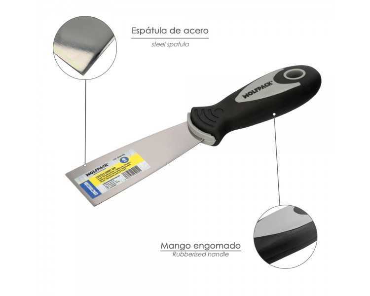 Espatula Mango Gummy Grip Hoja 40 mm. Espatula Yeso, Espatula Pintor, Espatula Masillas, Espatula Pladur, etc.