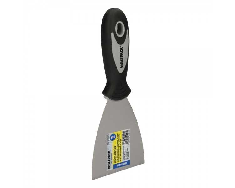 Espatula Mango Gummy Grip Hoja 80 mm. Espatula Yeso, Espatula Pintor, Espatula Masillas, Espatula Pladur, etc.
