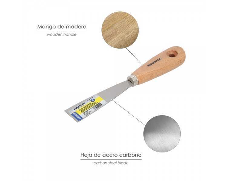Espatula Mango Madera Hoja Acero 30 mm. Espatula Yeso, Espatula Pintor, Espatula Masillas, Espatula Pladur, etc.