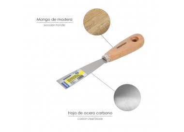 Espatula Mango Madera Hoja Acero 30 mm. Espatula Yeso, Espatula Pintor, Espatula Masillas, Espatula Pladur, etc.