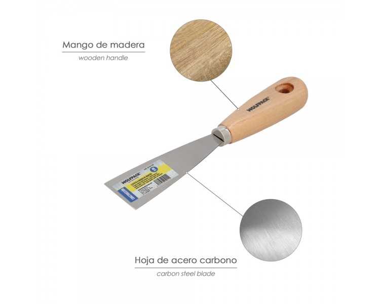 Espatula Mango Madera Hoja Acero 40 mm. Espatula Yeso, Espatula Pintor, Espatula Masillas, Espatula Pladur, etc.