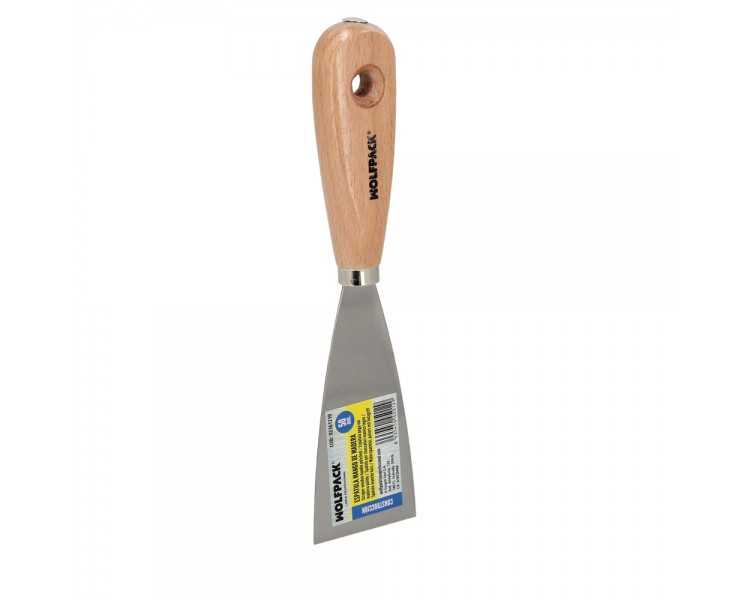 Espatula Mango Madera Hoja Acero 50 mm. Espatula Yeso, Espatula Pintor, Espatula Masillas, Espatula Pladur, etc.