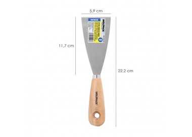 Espatula Mango Madera Hoja Acero 60 mm. Espatula Yeso, Espatula Pintor, Espatula Masillas, Espatula Pladur, etc.