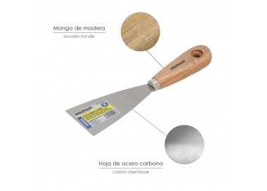 Espatula Mango Madera Hoja Acero 60 mm. Espatula Yeso, Espatula Pintor, Espatula Masillas, Espatula Pladur, etc.