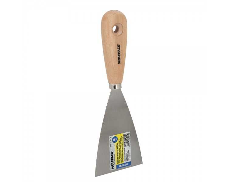 Espatula Mango Madera Hoja Acero 80 mm. Espatula Yeso, Espatula Pintor, Espatula Masillas, Espatula Pladur, etc.