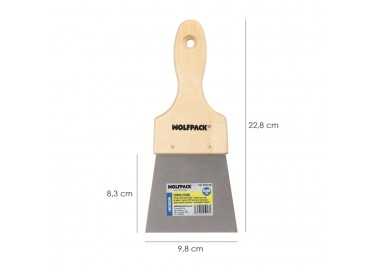 Espatula Techos Mango Madera Hoja Acero 90 x 100 mm. Espatula Yeso, Espatula Pintor, Espatula Masillas, Espatula Pladur, etc.
