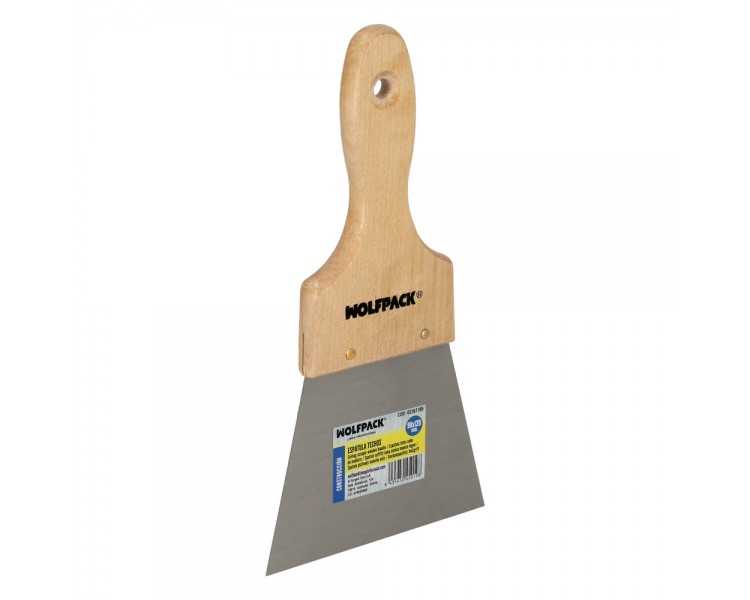 Espatula Techos Mango Madera Hoja Acero 90 x 120 mm. Espatula Yeso, Espatula Pintor, Espatula Masillas, Espatula Pladur, etc.