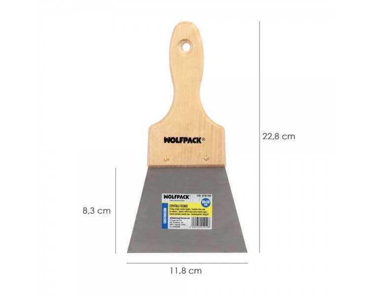 Espatula Techos Mango Madera Hoja Acero 90 x 120 mm. Espatula Yeso, Espatula Pintor, Espatula Masillas, Espatula Pladur, etc.