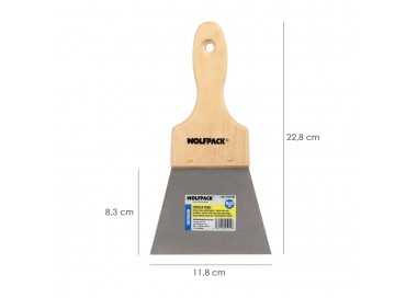 Espatula Techos Mango Madera Hoja Acero 90 x 120 mm. Espatula Yeso, Espatula Pintor, Espatula Masillas, Espatula Pladur, etc.