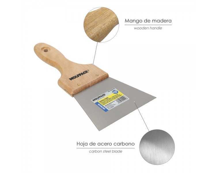 Espatula Techos Mango Madera Hoja Acero 90 x 120 mm. Espatula Yeso, Espatula Pintor, Espatula Masillas, Espatula Pladur, etc.