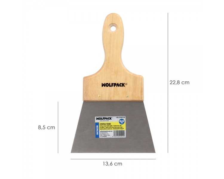 Espatula Techos Mango Madera Hoja Acero 90 x 140 mm. Espatula Yeso, Espatula Pintor, Espatula Masillas, Espatula Pladur, etc.