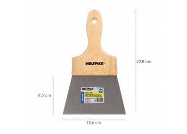 Espatula Techos Mango Madera Hoja Acero 90 x 140 mm. Espatula Yeso, Espatula Pintor, Espatula Masillas, Espatula Pladur, etc.