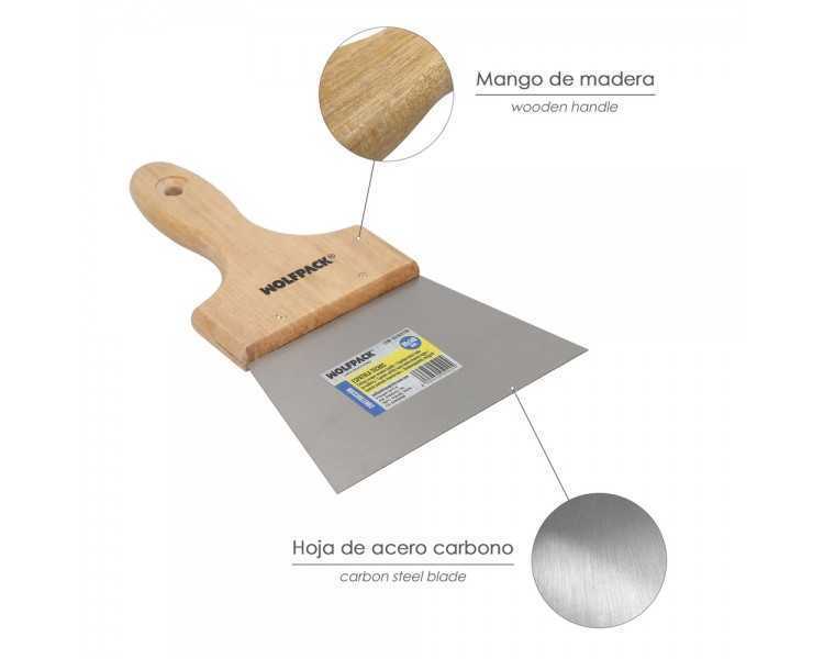 Espatula Techos Mango Madera Hoja Acero 90 x 140 mm. Espatula Yeso, Espatula Pintor, Espatula Masillas, Espatula Pladur, etc.