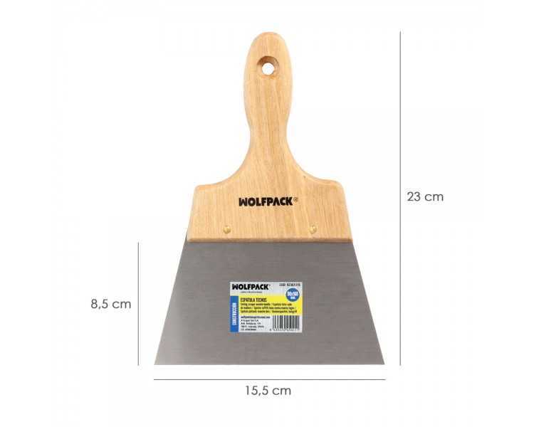 Espatula Techos Mango Madera Hoja Acero 90 x 160 mm. Espatula Yeso, Espatula Pintor, Espatula Masillas, Espatula Pladur, etc.