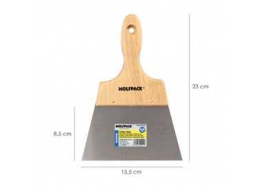 Espatula Techos Mango Madera Hoja Acero 90 x 160 mm. Espatula Yeso, Espatula Pintor, Espatula Masillas, Espatula Pladur, etc.