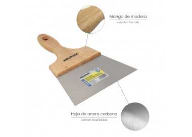 Espatula Techos Mango Madera Hoja Acero 90 x 160 mm. Espatula Yeso, Espatula Pintor, Espatula Masillas, Espatula Pladur, etc.