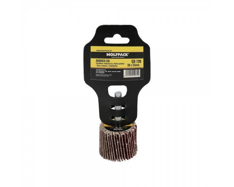 Abanico Lija Grano 120 Medida Ø 30 x 25 mm. Disco Abrasivo Laminas, Ruedas Mil Hojas, Ruedas Abrasivas,Lijado,Desbaste,Pulir