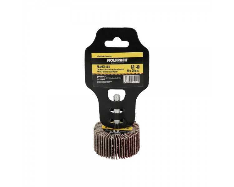 Abanico Lija Grano 40 Medida Ø 40 x 20 mm. Disco Abrasivo Laminas, Ruedas Mil Hojas, Ruedas Abrasivas,Lijado,Desbaste,Pulir