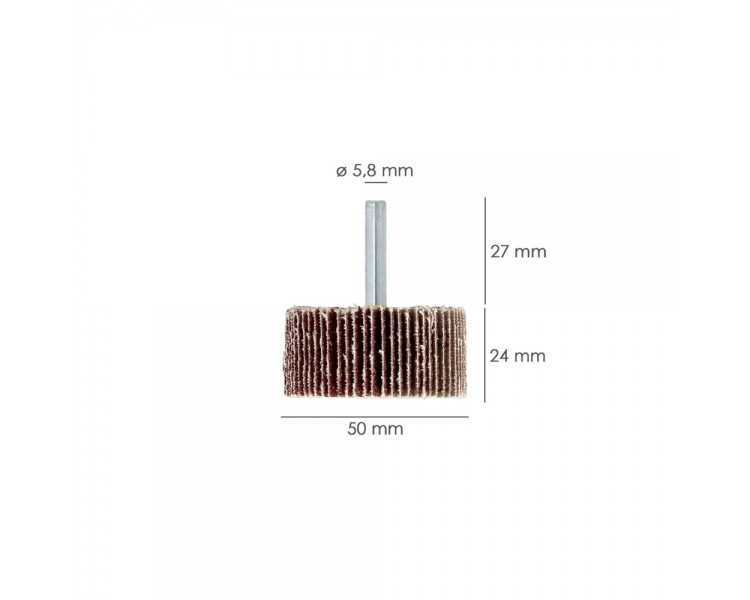 Abanico Lija Grano 40 Medida Ø 50 x 25 mm. Disco Abrasivo Laminas, Ruedas Mil Hojas, Ruedas Abrasivas,Lijado,Desbaste,Pulir