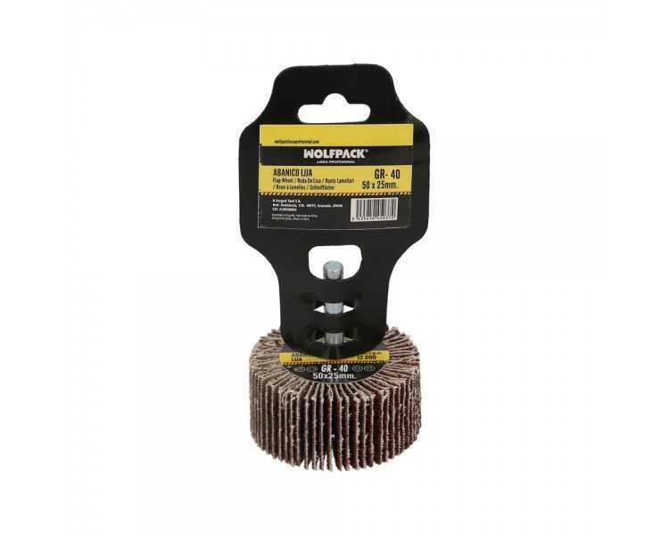 Abanico Lija Grano 40 Medida Ø 50 x 25 mm. Disco Abrasivo Laminas, Ruedas Mil Hojas, Ruedas Abrasivas,Lijado,Desbaste,Pulir