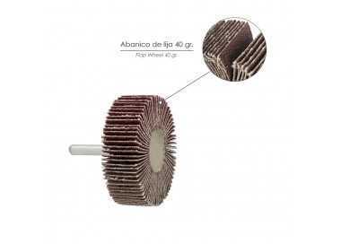 Abanico Lija Grano 40 Medida Ø 60 x 20 mm. Disco Abrasivo Laminas, Ruedas Mil Hojas, Ruedas Abrasivas,Lijado,Desbaste,Pulir