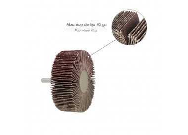 Abanico Lija Grano 40 Medida Ø 60 x 30 mm. Disco Abrasivo Laminas, Ruedas Mil Hojas, Ruedas Abrasivas,Lijado,Desbaste,Pulir
