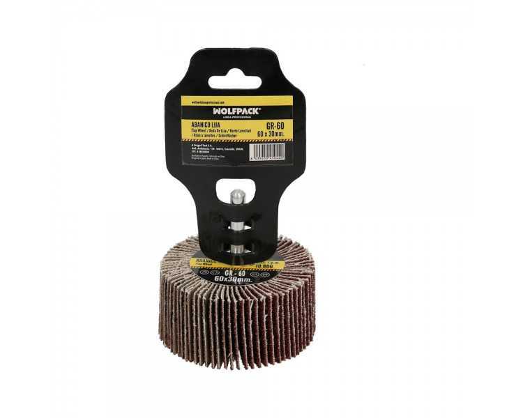 Abanico Lija Grano 60 Medida Ø 60 x 30 mm. Disco Abrasivo Laminas, Ruedas Mil Hojas, Ruedas Abrasivas,Lijado,Desbaste,Pulir