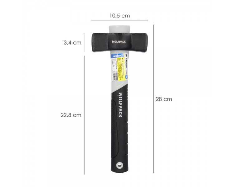 Maceta Mango Fibra Vidrio Mango Fibra Vidrio Con Empuñadura Antideslizante. 800 Gramos 28 cm.