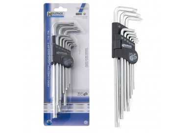 Juego Llaves Torx "L" 9 Piezas Largo Inviolable