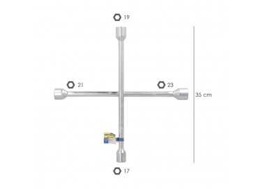 Llave Cruz Wolfpack 17x19x21x23 mm. Para Coche
