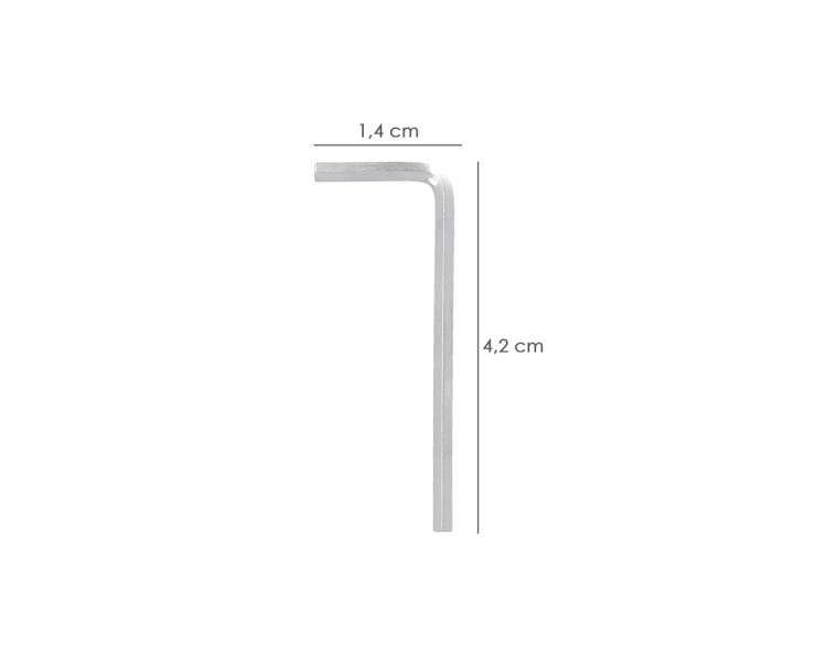 Llave Allen Standar Acero Cromo Vanadio Profesional 1,5 mm. Llave Hexagonal, Llave Allen Taller Mecanica, Llave Allen Bricolaje