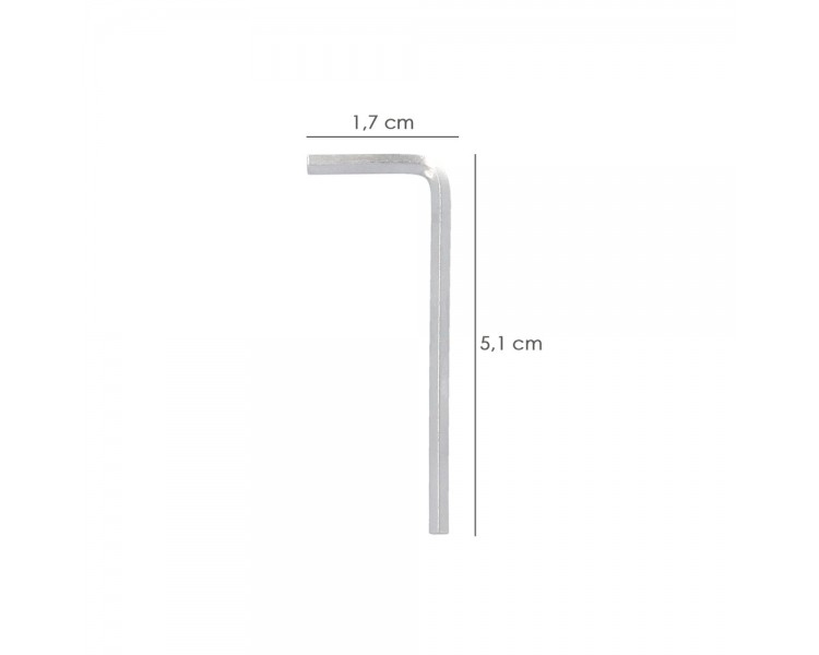 Llave Allen Standar Acero Cromo Vanadio Profesional 2,0 mm. Llave Hexagonal, Llave Allen Taller Mecanica, Llave Allen Bricolaje