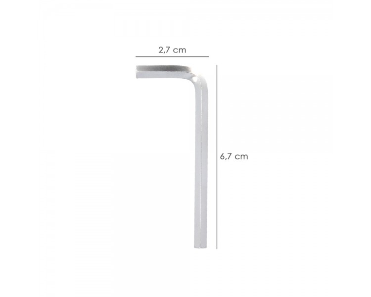 Llave Allen Standar Acero Cromo Vanadio Profesional 4,0 mm. Llave Hexagonal, Llave Allen Taller Mecanica, Llave Allen Bricolaje