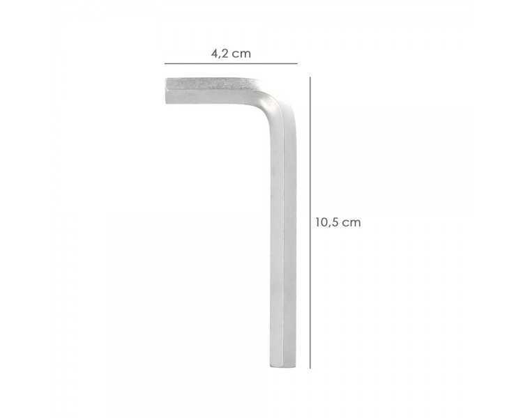 Llave Allen Standar Acero Cromo Vanadio Profesional 8,0 mm. Llave Hexagonal, Llave Allen Taller Mecanica, Llave Allen Bricolaje