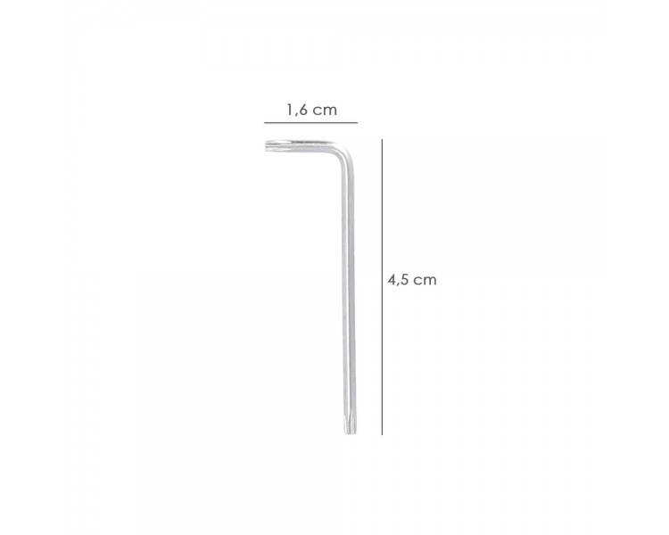 Llave Torx Standar Acero Cromo Vanadio Profesional T07 mm. Llave Estrella, Llave Allen Estrella
