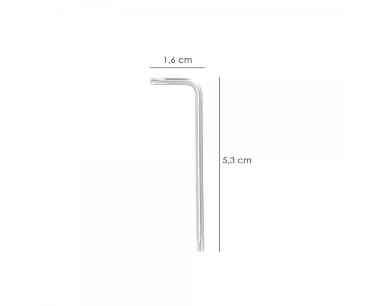 Llave Torx Standar Acero Cromo Vanadio Profesional T08 mm. Llave Estrella, Llave Allen Estrella