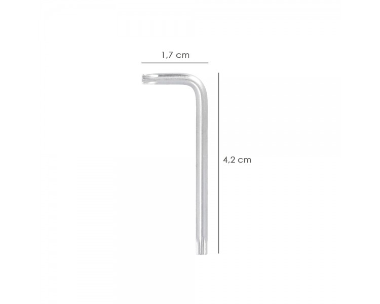 Llave Torx Inviolable Standar Acero Cromo Vanadio Profesional T10 mm. Llave Estrella, Llave Allen Estrella