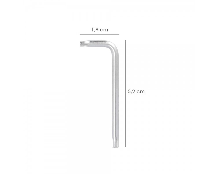Llave Torx Inviolable Standar Acero Cromo Vanadio Profesional T15 mm. Llave Estrella, Llave Allen Estrella