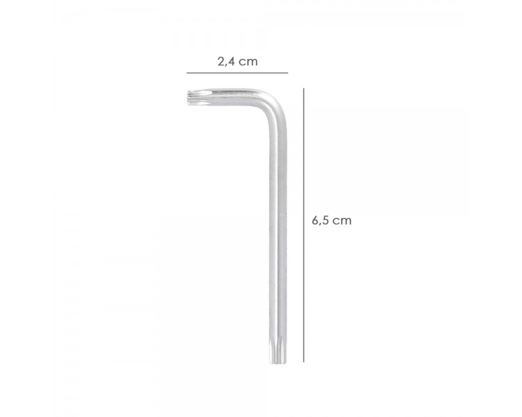 Llave Torx Inviolable Standar Acero Cromo Vanadio Profesional T25 mm. Llave Estrella, Llave Allen Estrella