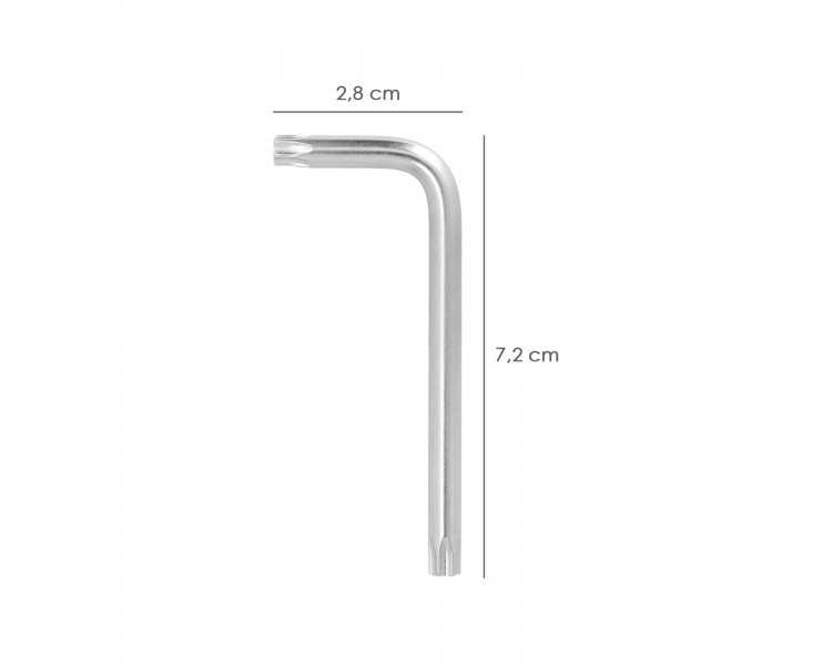 Llave Torx Inviolable Standar Acero Cromo Vanadio Profesional T27 mm. Llave Estrella, Llave Allen Estrella