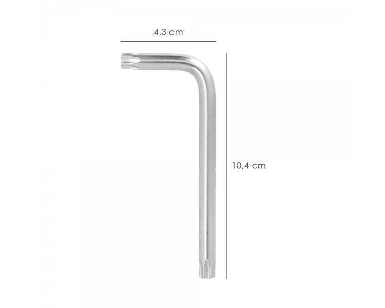 Llave Torx Inviolable Standar Acero Cromo Vanadio Profesional T45 mm. Llave Estrella, Llave Allen Estrella
