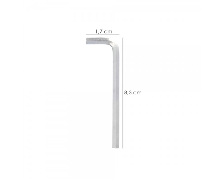 Llave Allen Larga Acero Cromo Vanadio Profesional 2,0 mm. Llave Hexagonal, Llave Allen Taller Mecanica, Llave Allen Bricolaje