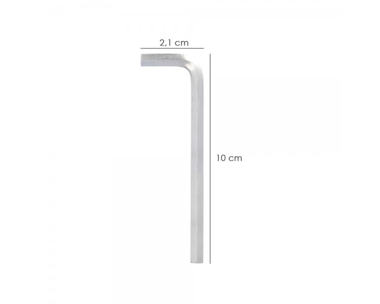 Llave Allen Larga Acero Cromo Vanadio Profesional 4,0 mm. Llave Hexagonal, Llave Allen Taller Mecanica, Llave Allen Bricolaje
