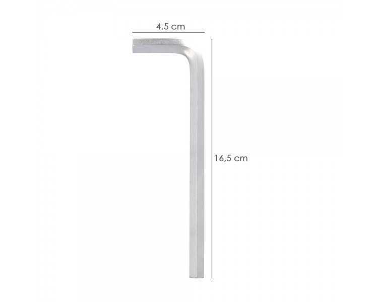 Llave Allen Larga Acero Cromo Vanadio Profesional 9,0 mm. Llave Hexagonal, Llave Allen Taller Mecanica, Llave Allen Bricolaje
