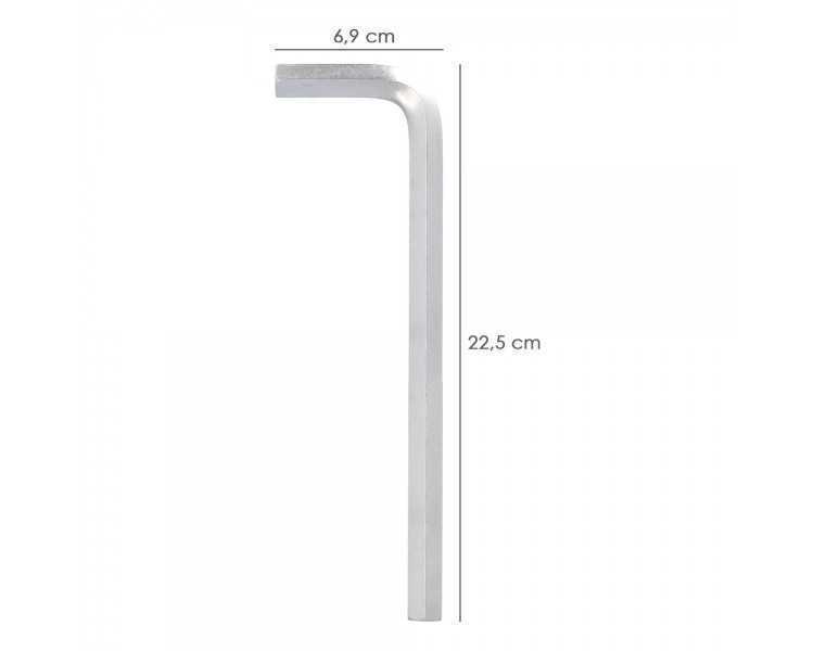 Llave Allen Larga Acero Cromo Vanadio Profesional 14,0 mm. Llave Hexagonal, Llave Allen Taller Mecanica, Llave Allen Bricolaje